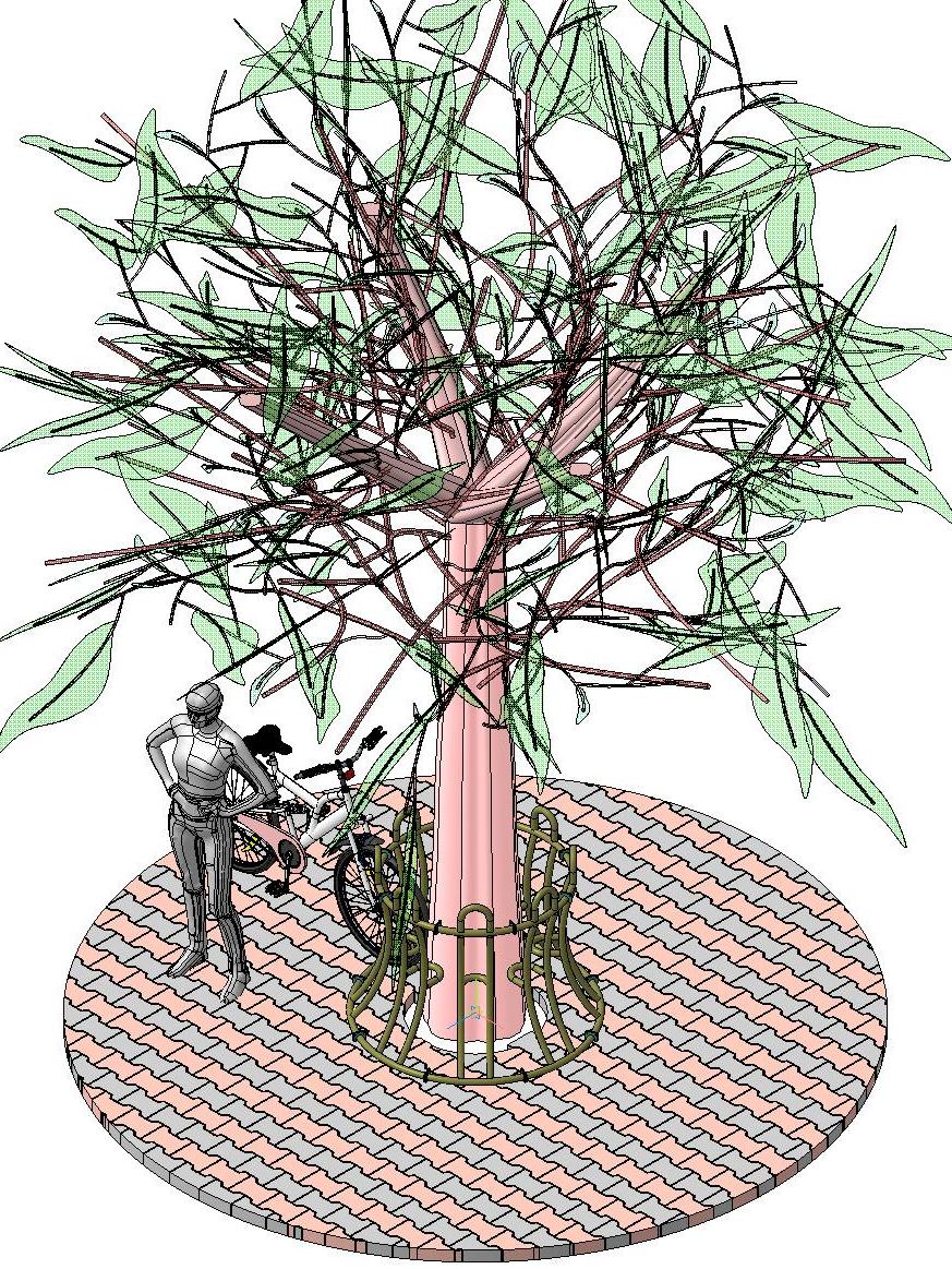 自行车停放植物